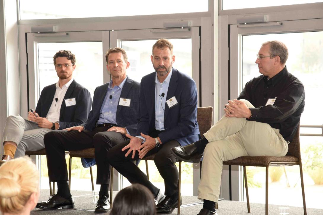 Crossroads’ Matt Schrap speaks during a panel discussion at HTA DrayTECH Conference.